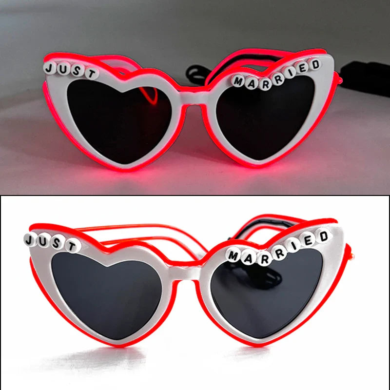Fun Bride Flashing Heart Shades