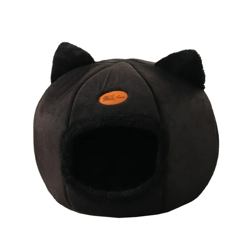 Plush Pet Bed - Warm Hideaway Cat House