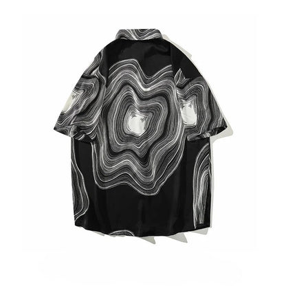Black White Wave Tee