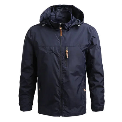 Waterproof Windbreaker Jacket for Men - Breathable Polyester Coat