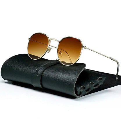 Classic Aviator Metal Sunglasses with UV Protection