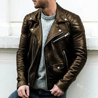 Authentic Black Leather Motorcycle Jacket