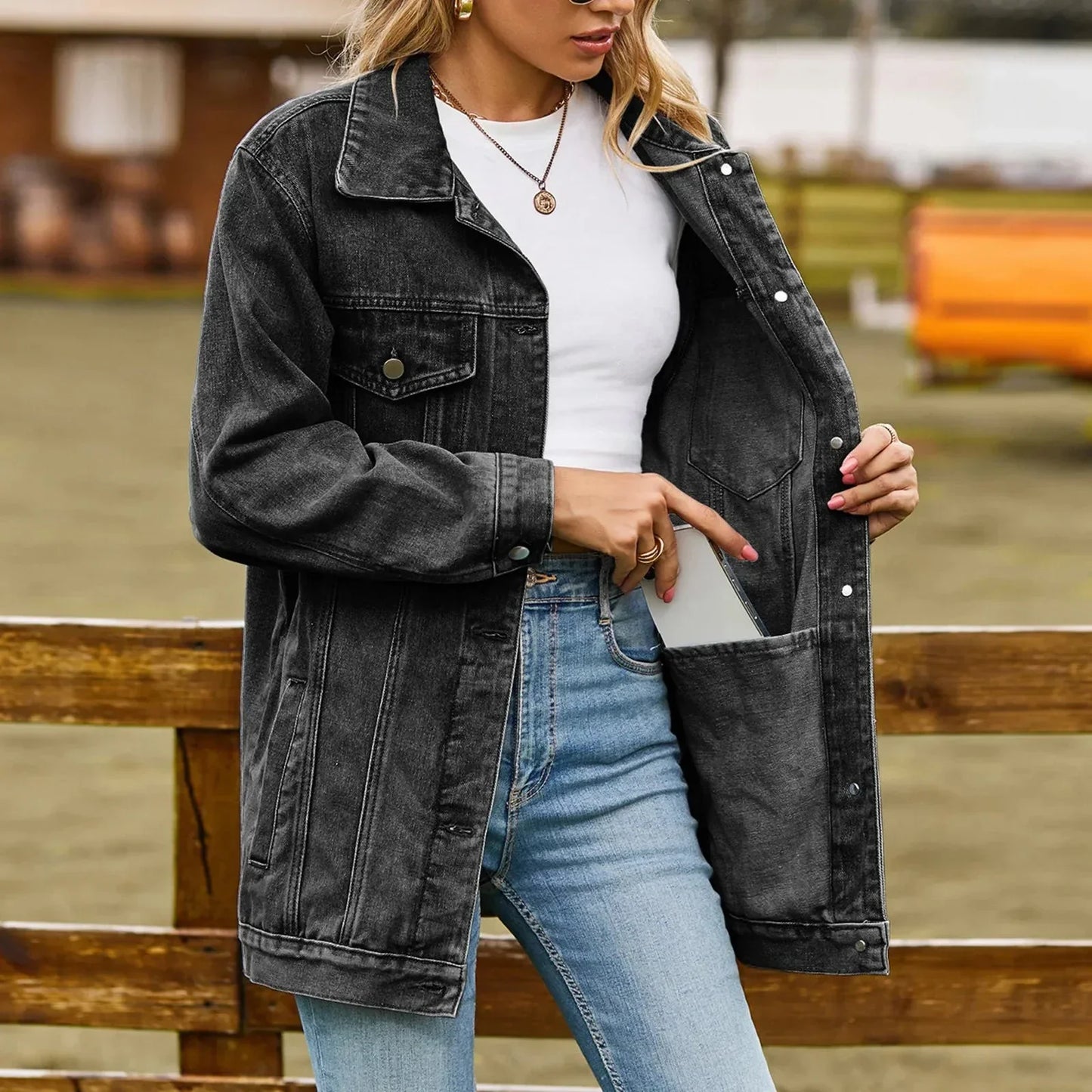 Classic Retro Blue Jeans Jacket