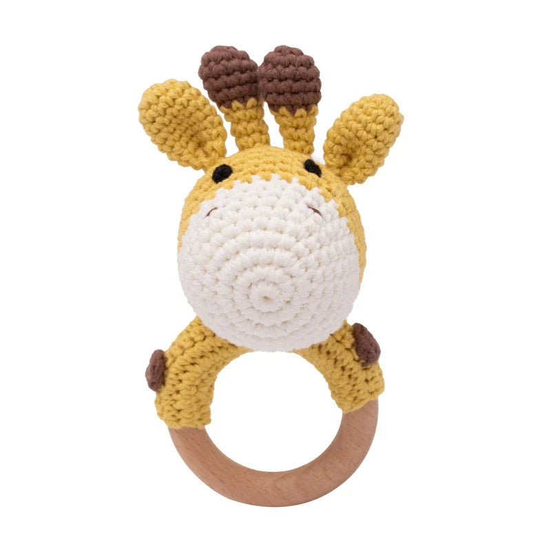 Soft Baby Teether Toy Set with Rattle and Ring