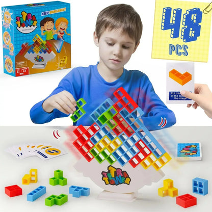 Bright Colorful Block Stacking Toy - Luxicro