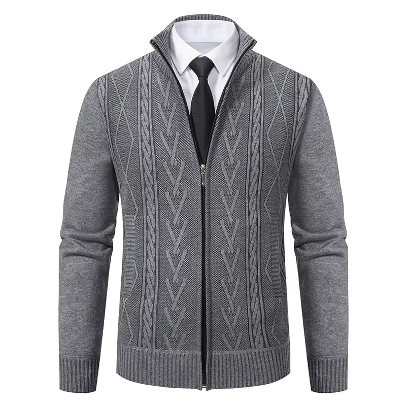 Warm Men's Knit Cashmere Coat Jacket - EasyApparels
