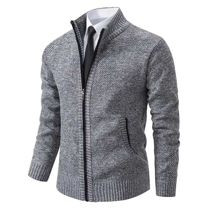Cozy Fleece Lined Zip Up Cardigan Jacket