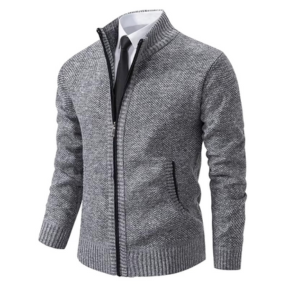 Cozy Fleece Lined Zip Up Cardigan Jacket