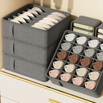 Compact Sock and Bra Storage Container with 20 Compartments - Luxicro