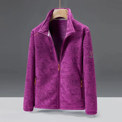 Warm Mens Fleece Coat Zip Pockets