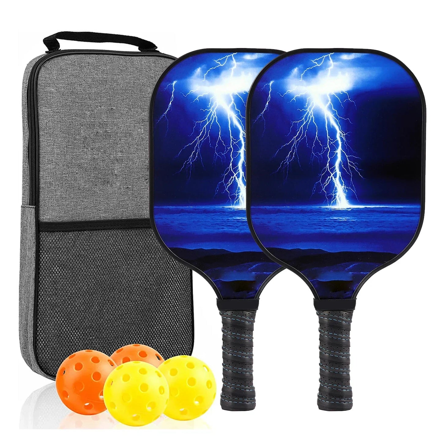 Portable Pickleball Paddle Set with Balls and Bag