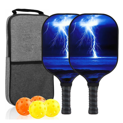 Portable Pickleball Paddle Set with Balls and Bag