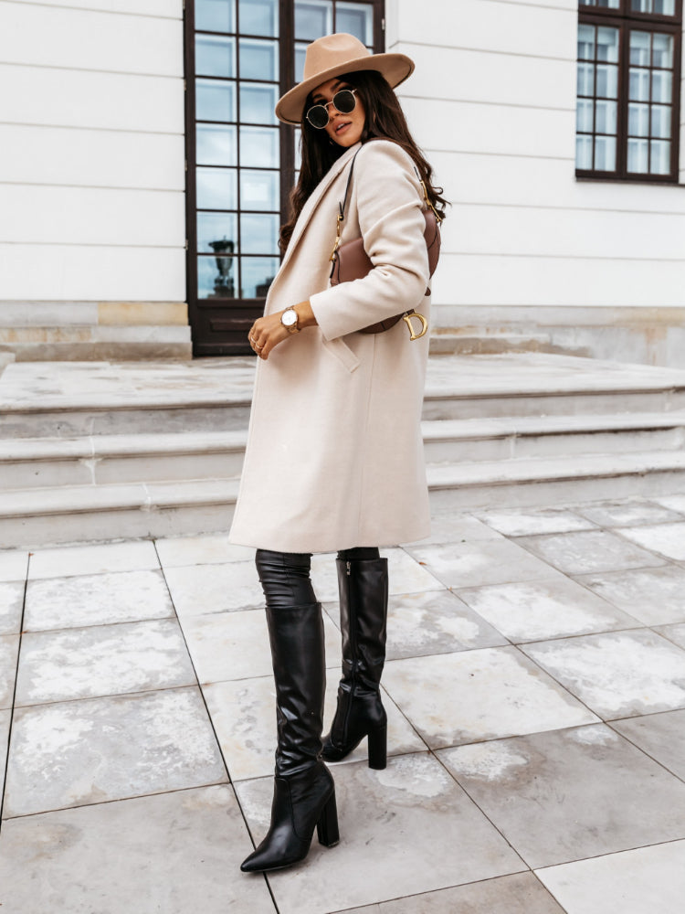 Fashionable Women's Double Breasted Winter Coat