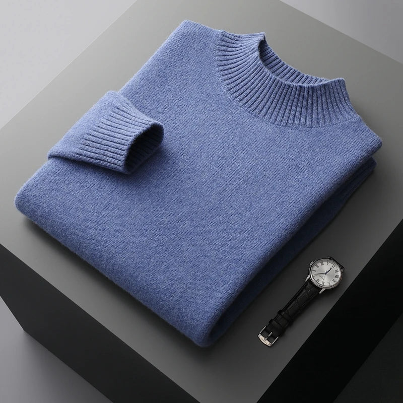 Warm Crew Neck Wool Sweater
