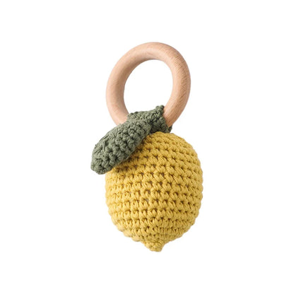 Soft Baby Teether Toy Set with Rattle and Ring