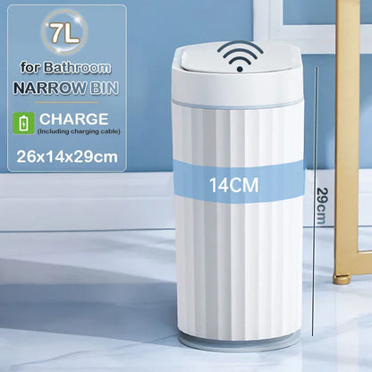 Motion Sensor Slim Stripe Bathroom Waste Can