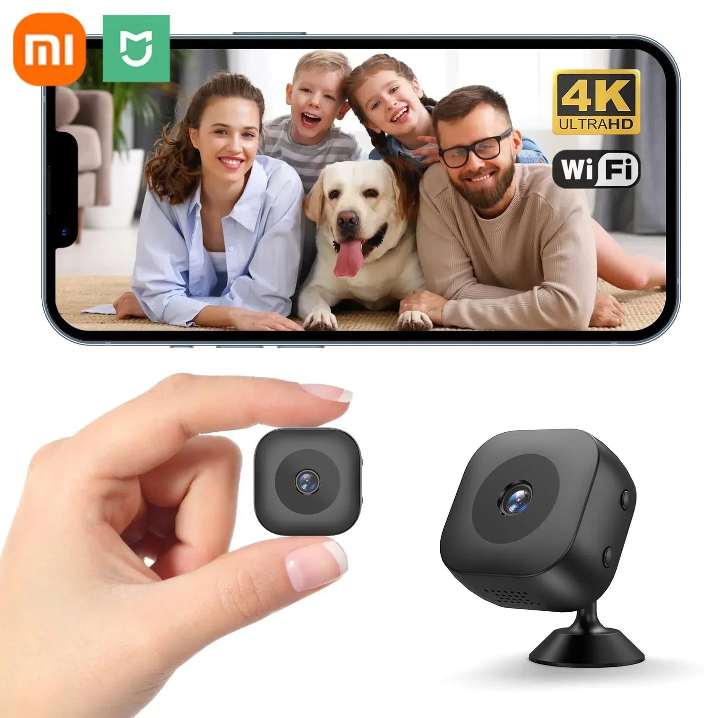 Compact WiFi Home Security Camera 1080P Night Vision