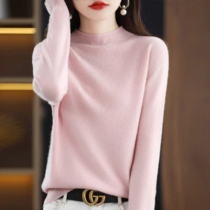 Soft Women's Premium Cashmere Turtle Neck Sweater