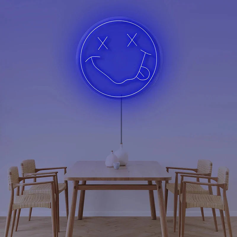 Colorful LED Smiley Face Wall Light USB Powered
