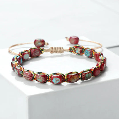 Natural Woven Gemstone Bracelet