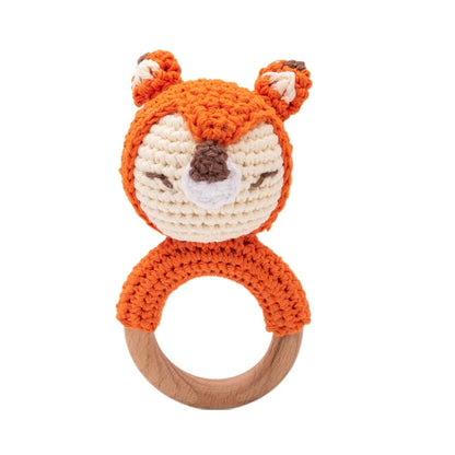 Soft Baby Teether Toy Set with Rattle and Ring
