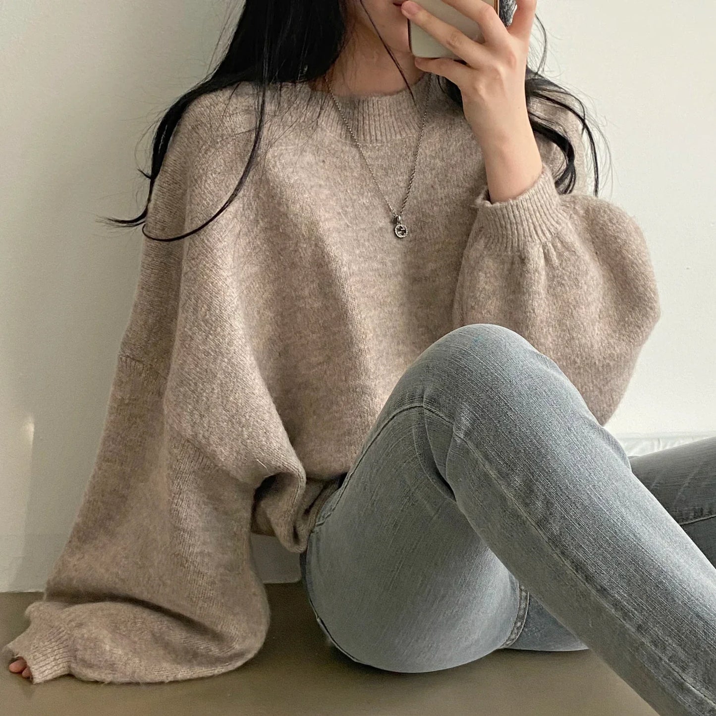 Relaxed Fit Women's Sweater - Soft Knit Office Top