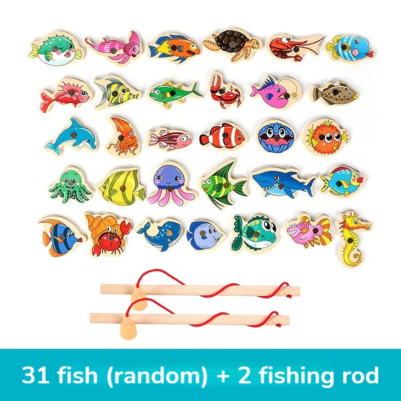 Fun Wooden Fishing Toy for Kids Learning Set