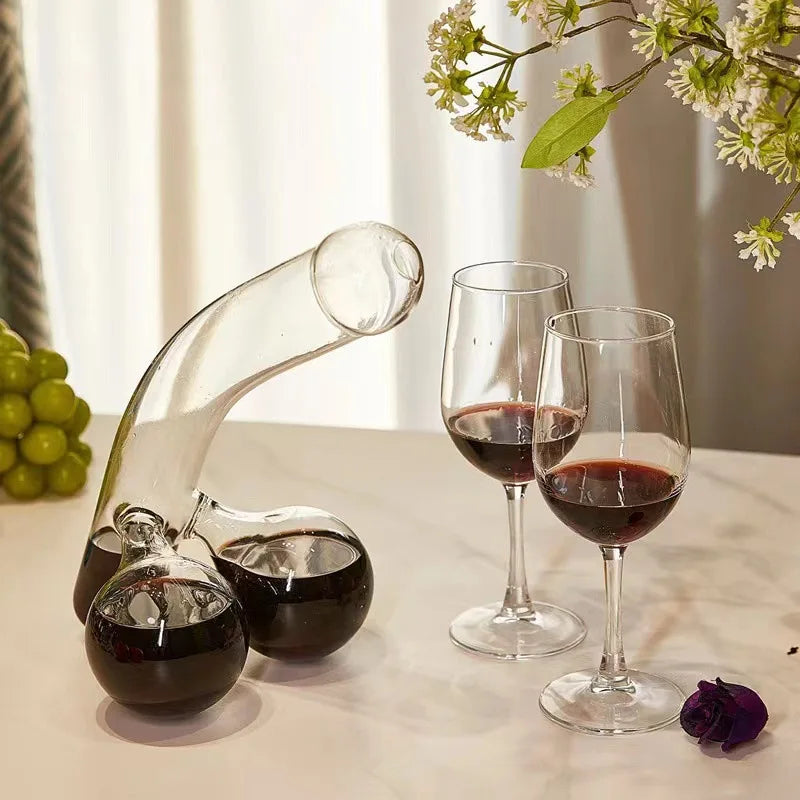 Elegant Crystal Wine Decanter Server - 22cm - Luxicro