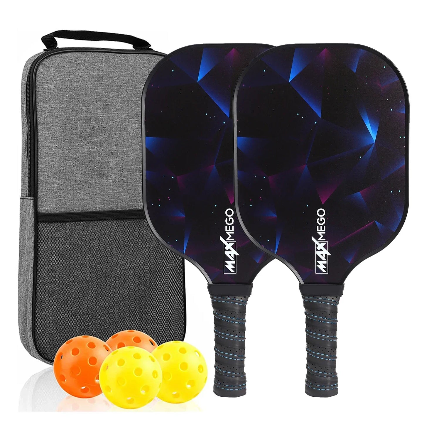 Portable Pickleball Paddle Set with Balls and Bag