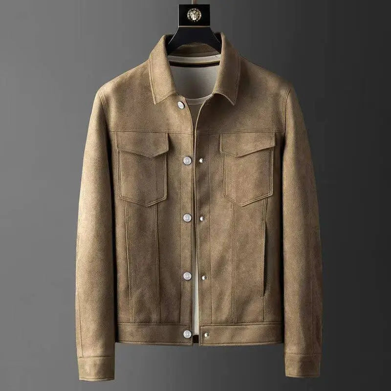 Luxury Suede Leather Mens Jacket