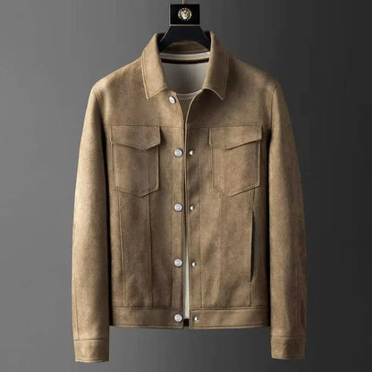 Luxury Suede Leather Mens Jacket
