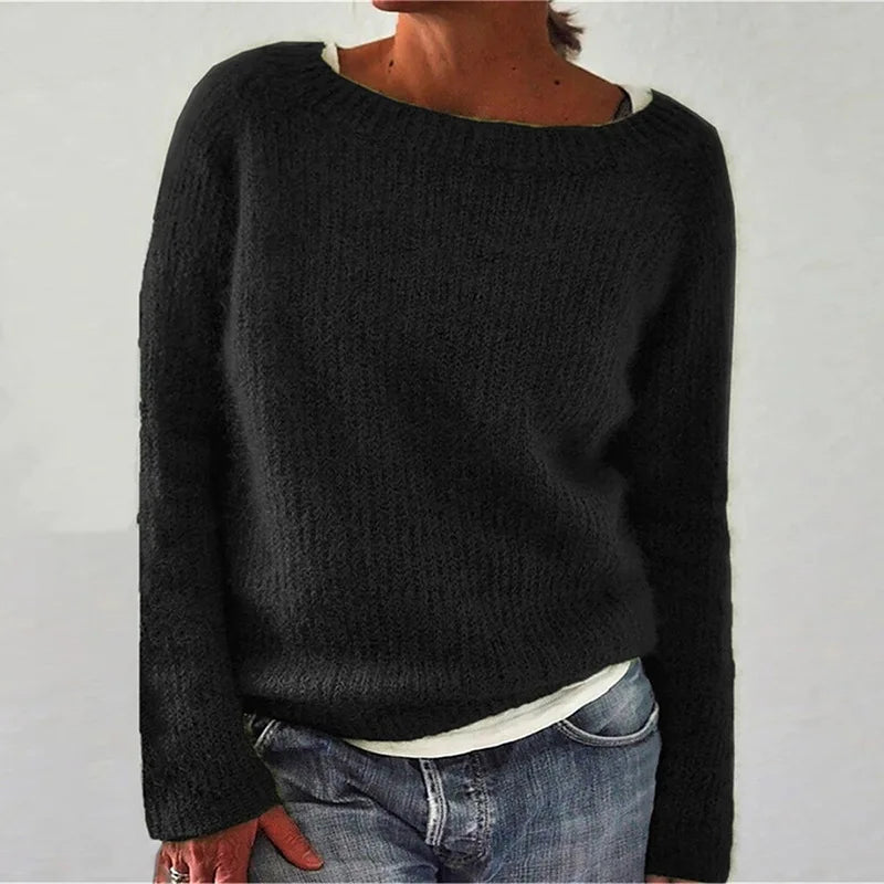 Cozy Oversized Cable Knit Women's Sweater - Vossary