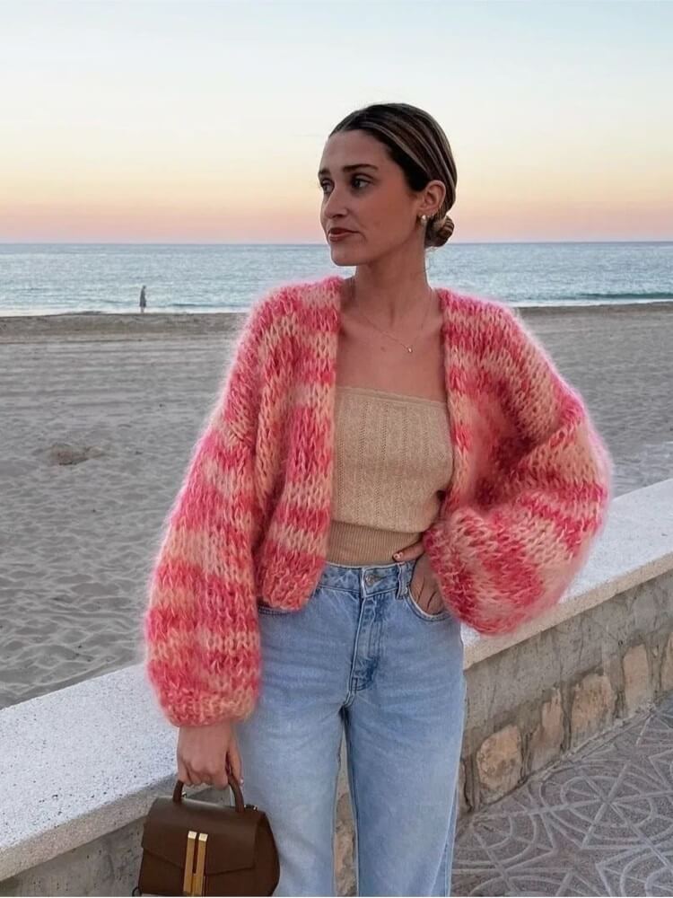 Cozy Women's Oversized Knitted Cardigan Sweater