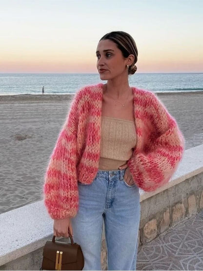 Cozy Women's Oversized Knitted Cardigan Sweater