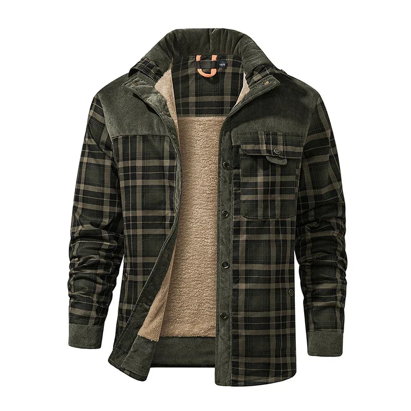 Casual Plaid Flannel Shirt Jacket