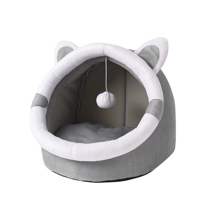 Cozy Hidden Cat Bed Warm Kitty Hut