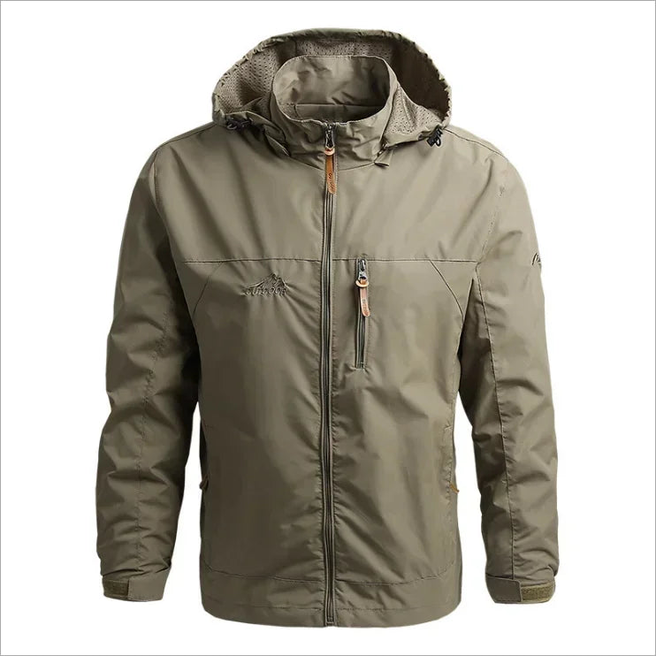 Waterproof Windbreaker Jacket for Men - Breathable Polyester Coat