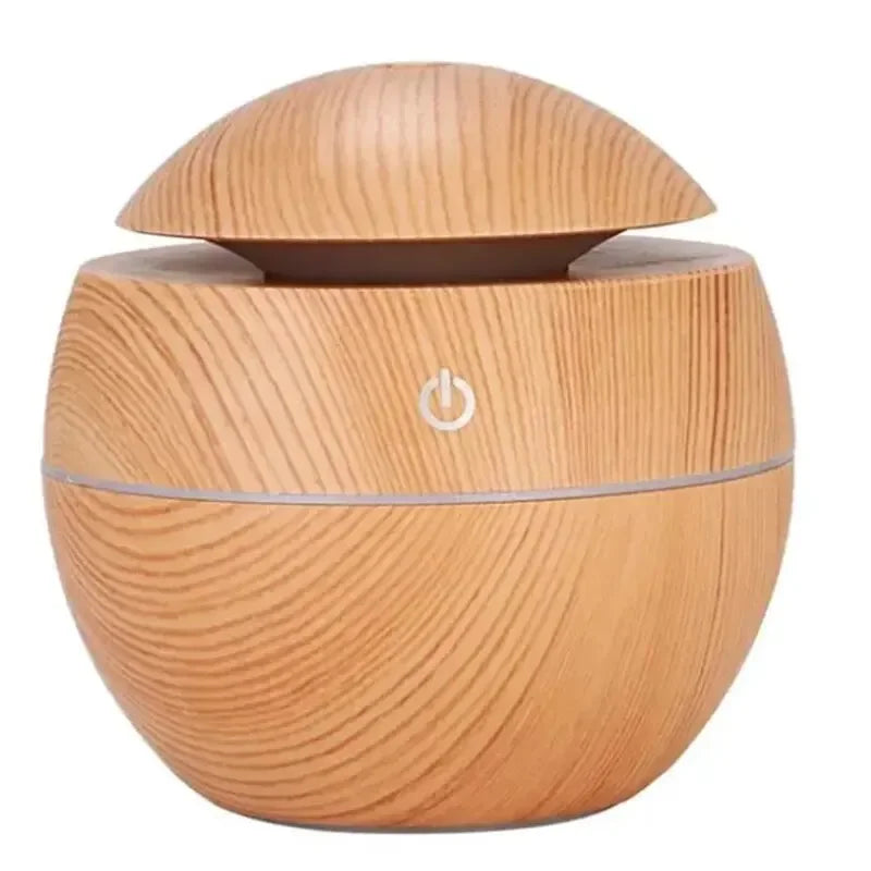 Compact Wooden Aroma Diffuser Cool Mist Humidifier