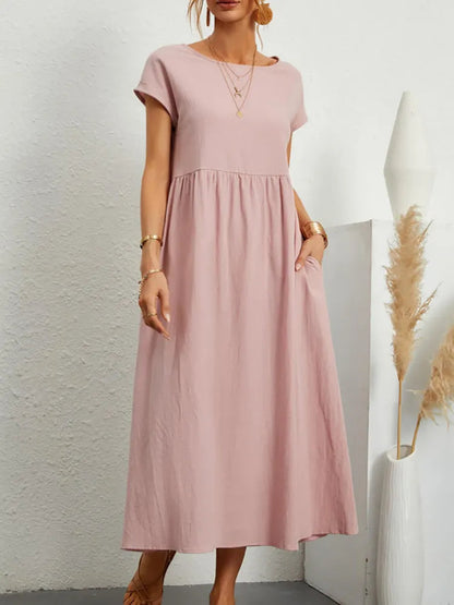 Classic Casual Round Neck Dress