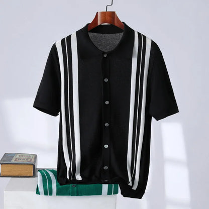 Classic Horizontal Stripe Polo Shirt
