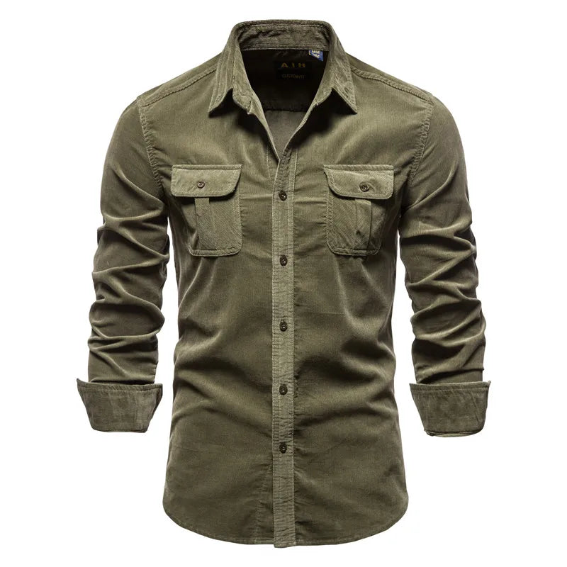 Warm Men's Plaid Flannel Work Shirt - EasyApparels