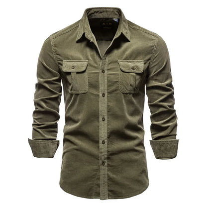 Warm Men's Plaid Flannel Work Shirt - EasyApparels
