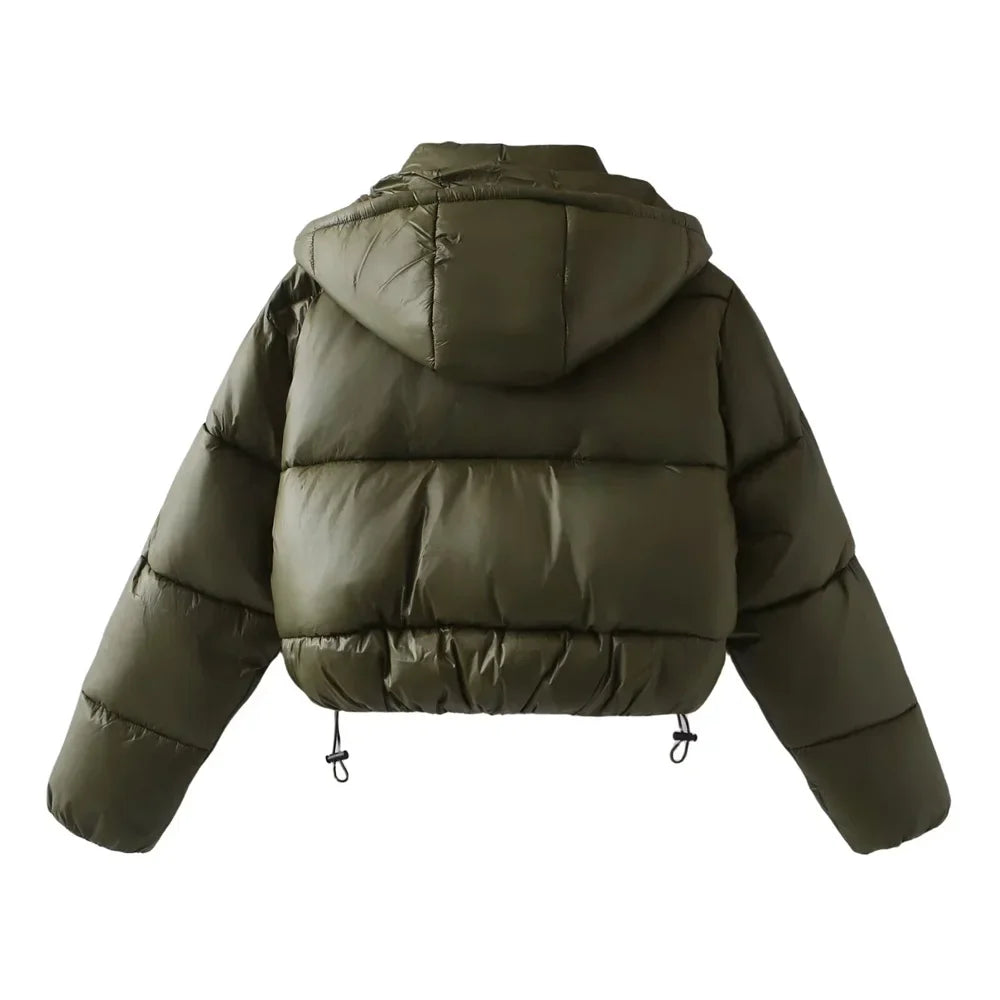 Warm Womens Padded Hoodie Jacket