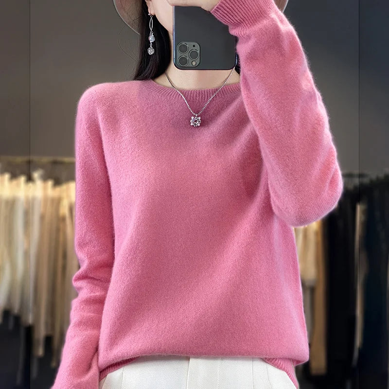 Soft Merino Wool Crew Neck Sweater