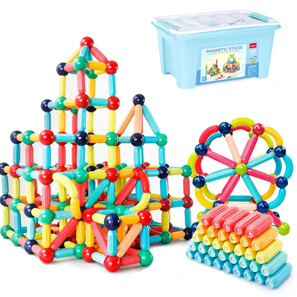 Fun Magnetic Blocks Toy Set for Kids - Luxicro