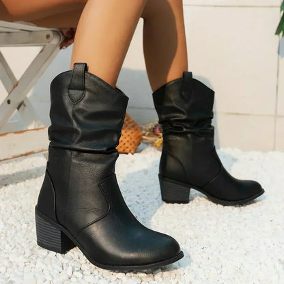 Timeless Brown Cowboy Ankle Boots