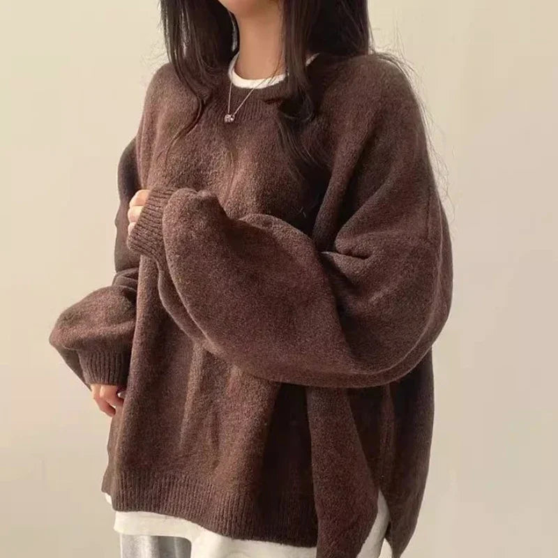Cozy Oversized Soft Knit Sweater - EasyApparels