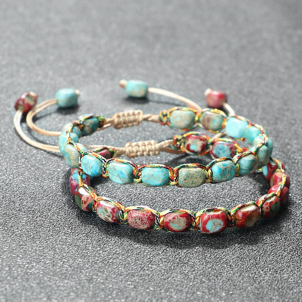Natural Woven Gemstone Bracelet - EasyApparels