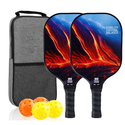 Portable Pickleball Paddle Set with Balls and Bag