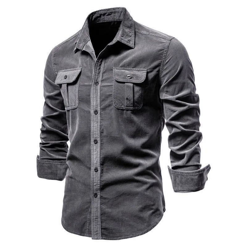 Warm Men's Plaid Flannel Work Shirt